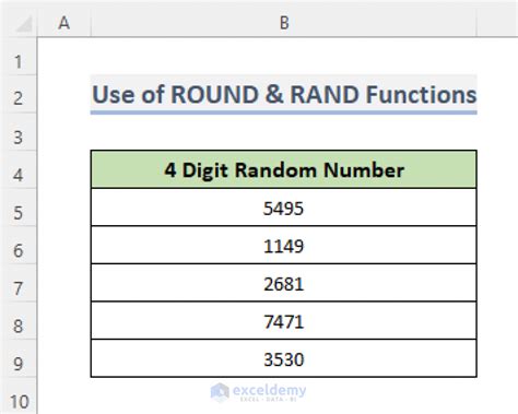 random 4 digit number generator